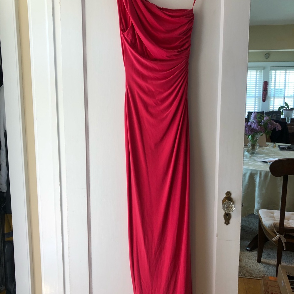 Ralph Lauren One Shoulder Prom Dress